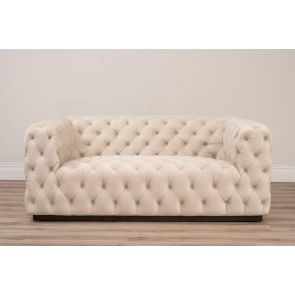 (ID:37170) Frankfurt Two Seat Sofa – Chalk – Black Base