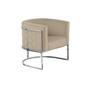 Alveare Tub Chair Silver - Taupe