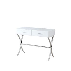 Aurelia White Glass Console Table 