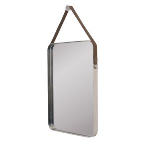 Beron Wall Mirror Brushed Stainless Steel