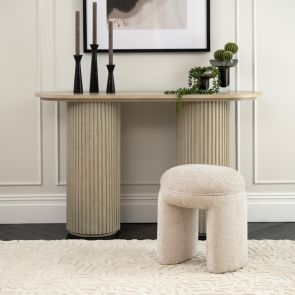 Bolo Stool Light Taupe Chenille