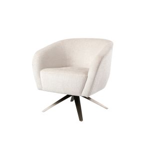 Brodie Swivel Chair – Light Taupe Chenille – Bronze Base