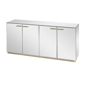 Harper Mirrored Sideboard – Champagne Gold Details