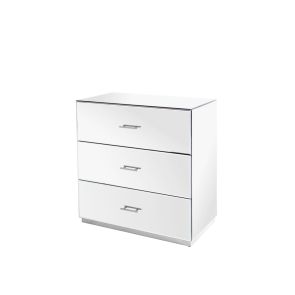 Harper Mirrored Chest of Drawers – Silver Details