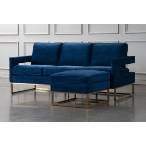 Kenza Footstool - Blue