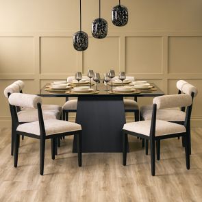 Loretta Square Black Dining Table 