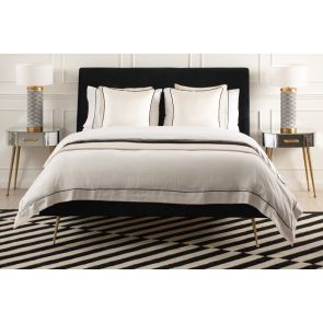 Mason Black Bed - Brushed Gold Legs