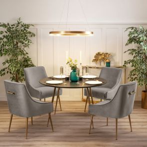 Mason Dining Table – Brushed Gold Legs