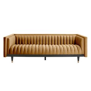 Metz Three Seater Sofa - Camel