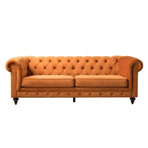 Monty Three Seat Sofa - Pumpkin