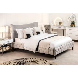 (ID:37129) Margonia Bed-B46-Super King size 6ft- Silver