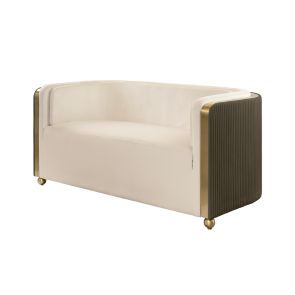 Ozman 2-Sitzer Sofa – Kreideweiß/Nerz