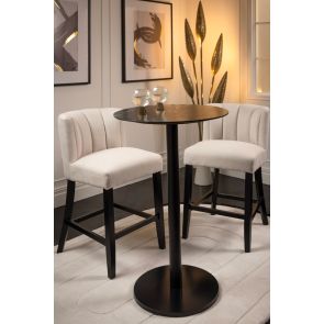 Parker Table de bar en marbre - Noir