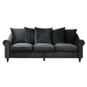 Portman Three Seat Sofa - Black