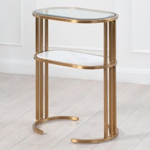(ID:36903) Aria Side Table - RB-23 - Brass