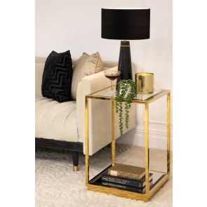 Rippon Brass Square Side Table