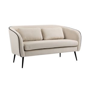 Roanna Two Seat Sofa – Two Tone Chalk – Black legs