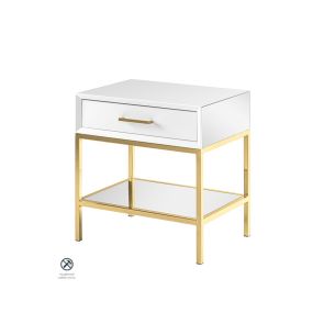 (ID:37157) Trio WHITE Bedside Table TR-21 