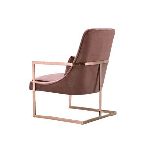 Vantagio Lounge Chair - Blush Pink - Rose Gold base