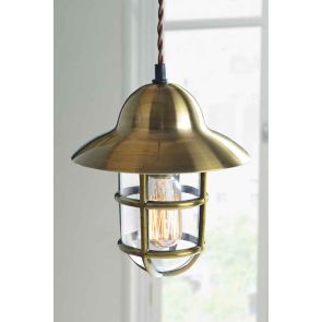 Tristan Industrial Brass Pendant Light