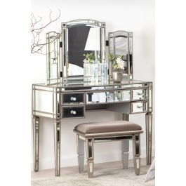 antoinette toughened mirror dining table