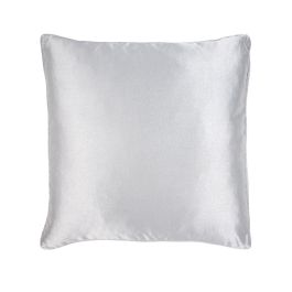 Silver Crepe Square Cushion