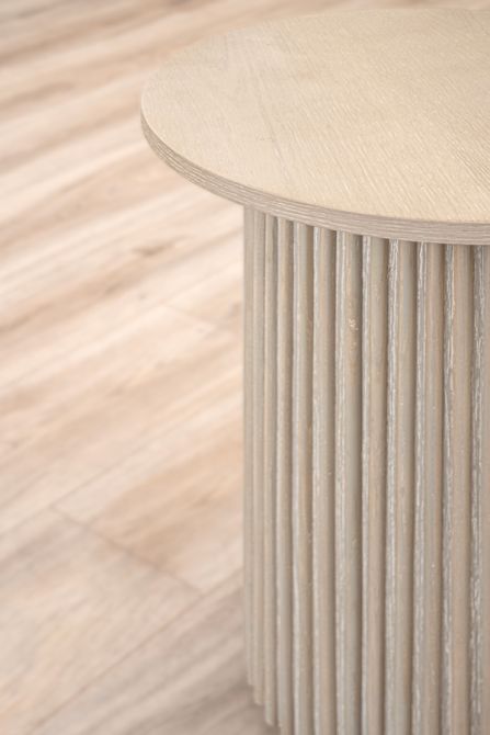 Ophelia Washed Grey Oak Side Table