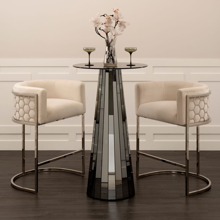 My Furniture Alveare Bar stool Silver bar stool