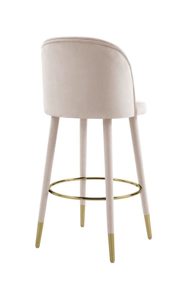 Bellucci Counter Stool Chalk Golden Ferrules