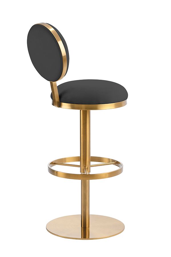 Ravello Bar Stool - Brass - Smoke