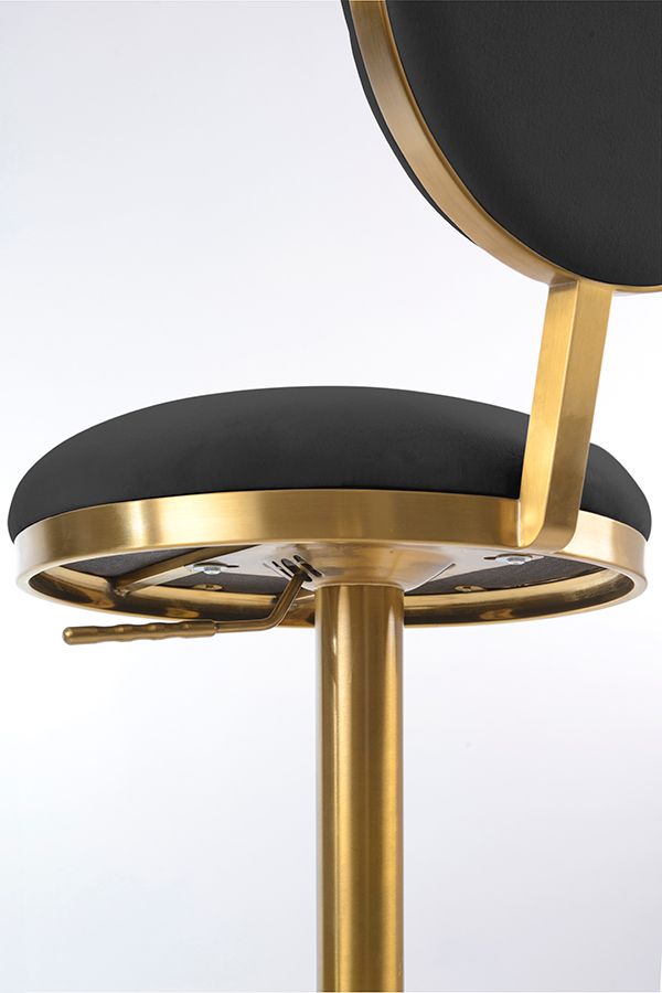 Ravello Bar Stool - Brass - Smoke